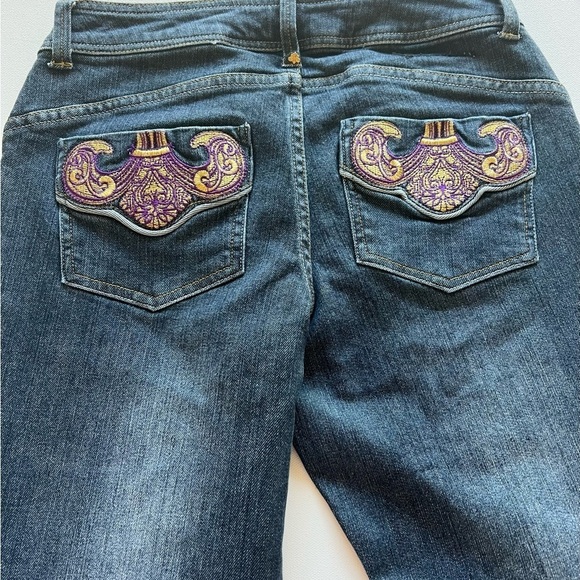 EUC Dereon Beyonce Girls Summer Flare Blue Denim Jeans Size 1/2 (R) - Picture 7 of 11